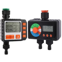 Timers Ball Valve Electronic Automatic Watering Two Outlet Four Dials Water Timer Garden Irrigation Controller for Garden Yard