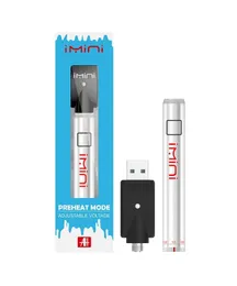 650mAh Imini Max Preheat Battery Variable Voltage eCigs Bottom Charge with USB 510 Vape Pen Battery for Oil Cart Cartridges Vaporizer Pen & USB Charger Fit Empty Carts