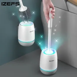 Brushes IZEFS TPR Silicone Toilet Brush Restroom WallMounted Or FloorStanding Cleaning Brush Home WC Clean Tool Bathroom Accessories