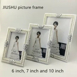 Ram Silver Retro Imitation Pearl Photo Frame Set Decoration Digital Decoration Photo Frame Gift For Friends Wedding Decoration2022