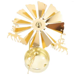 Castiçais elk girando lanterna cênica candelabro dourado perfumado suporte giratório sala de jantar decoração de mesa festa