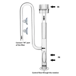 Aquariums Glass Pipe Inflow Surface Skimmer Aquarium Tank Effectively Absorb Dissolved Organic Matter Removes Scums Fish Tank Accessories