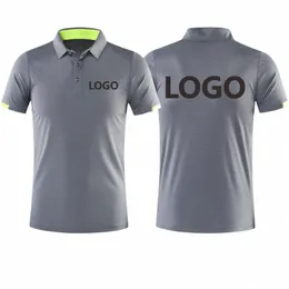 Schnell trocknendes Sport-Poloshirt, individuelles Druckunternehmen, Markenlogo, lässiges Kurzarm-Polo, Stickerei-Druck, Persality-Pattern a46X #