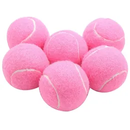 6Pcs Pack Pink Tennis Balls Wear-Resistant Elastic Training Balls 66Mm Ladies Beginners Practice Tennis Ball For Club 240325