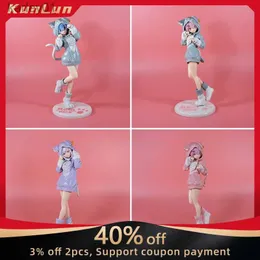 Anime manga 20cm seksi kızlar kedi figürleri yeniden anime figür sevimli rem figur ram bebek kai emilia anction figura kai koleksiyon model oyuncak hediye yq240325