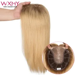 Toppers feminino topper personalizado fino mono com base de trama longa peruca para mulher 100% cabelo humano topper para mulher com clipes em postiços