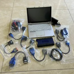 진단 도구 디젤 헤비 듀티 트럭 스캐너 24V 125032 USB 링크 2 블루투스 어댑터 케이블 전체 시스템 노트북 CF-AX2 I5 터치 스크린 PC 작동 준비