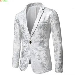 Blazers masculino homme fino ajuste para homem elegante casual sólido blazer negócios festa de casamento outwear casaco terno superior regular 240313