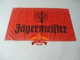 Tillbehör Jagermeister Flag, kan anpassas utskriftsfil, 90x150 cm storlek, 100% polyester