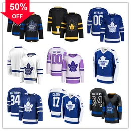 Maglie di hockey a foglie personalizzate di Toronto Maplo 56 Erik Gustafsson 3 Justin Holl 15 Kerfoot 28 Sam Lafferty 16 Mitch Marner 34 Auston Matthews 30 Matt Murray 8 Jake Muzzin