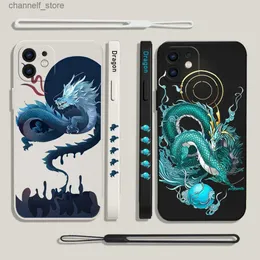 Mobiltelefonhüllen niedlich cooler blauer Eis Dragon Hülle für Oppo Realme 11 10 9 9i 8i 7 7i 6 Pro Plus C31 C35 C1 C11 C12 C15 C20 C21Y C25 C25S COWRY240325