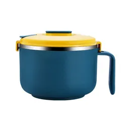 Ny 2024 Hot Japanese-Style Sealed Lunch Box Hushåll 304 Rostfritt stål Instant Noodle Bowl med lock Student Isolated Fast Food Cup