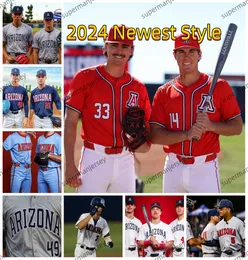 Arizona Wildcats Baseball Jersey Custom Costurado Eric Orloff Dawson Netz Trevor Long Noah Turley Tyler Casagrande Cameron LaLiberte Arizona Jerseys Mens Juventude BBB