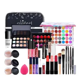 27-teiliges Make-up-Set, Foundation-Lidschattenpinsel, All-in-One-Lidschattenbox, Kosmetik für Mädchen und Damen, 240311