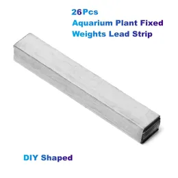 Parts 26Pcs Aquarium Plant Fixed Weights Lead Strip Anchoring Aquatic Plant Fixed DIY Shaped Weight Block for Fishing, Fish Tank, Pond