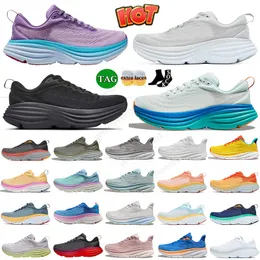 Novo One Clifton 8 9 Bondi Running Shoes Mens Womens Andando Preto Branco Luz Azul Movimento Tor Ultra Orad Pessoas Livres Algas Flor Floral Running Sneaker Treinadores