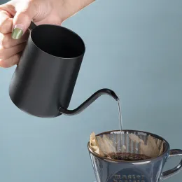 Rostfritt stål Långt mun kaffekanna svenhals Swan Neck Thin Mouth Kettle Brewers Handgjorda kaffetillverkare Dropp Kettle