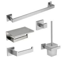 Tastiere Accessori per bagno in acciaio inossidabile Accessori per asciugamano spazzolato per asciugamano per toilette per asciugamano a gancio hardware