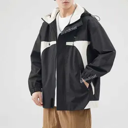 Designer män kvinnor springjacket vår varm kappa mode huva norr sport vindbrytare casual dragkedja makade jackor ytterkläder lös vindtät hem elastisk sladd