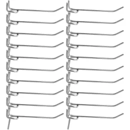 Рельсы, 20 шт., железные крючки для досок, гаражный крючок для перфорированной доски, металлические S-образные крючки, крючки для стеллажей, держатели для перфорированных досок, крючки для чулок, полка