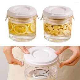 Vorratsflaschen 1300 ml Pickle Jar Auslaufsicherer Safttrenner mit Sieb Food Saver Container Weithals für Oliven und Jalapenos