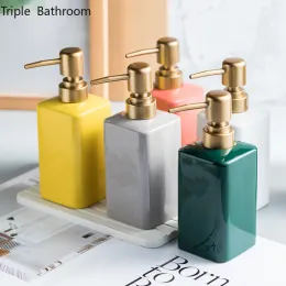 Диспенсеры 1pc Light Luxury Ceramics Liquid Soap Dispenser Pure Color рука для мыла.
