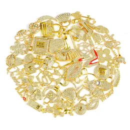 50 pcs gemischte goldene Charms für DIY -Armband -Armreifen zu Accessoires 240309