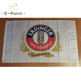 Akcesoria Erdinger Weissbrau Beer Flag 3 stóp*5 stóp (90*150 cm) Dekoracje świąteczne dla flagi domu baner wewnętrzny Wystrój zewnętrzny BER23