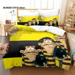 Setler Yeni Lucky Luke Bedding Set Single Twin Full Queen Kral Yatak Seti Aldult Çocuk Yatak Odası Duvetcover Setleri 3D Anime Yatak Sayfası Seti