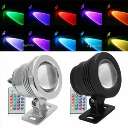 Accessori Impermeabile RGB LED Luce di inondazione Fontana subacquea Piscina Stagno Acquario Faretto Lampadina Lampada da giardino esterna AC DC 12V 110V 220V 15W