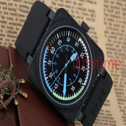 BBR-01 Airpeed New Bell Aviation Flight Mens Automatic Movement Limited Edition الساعات الميكانيكية الموضة المطاط الفولاذ المقاوم للصدأ 1814