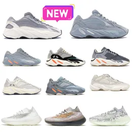 Scarpe da ginnastica Solid Grey 700 V1 Scarpe da corsa da tennis Donna Uomo Bianco Grigio Rosso Blu Utility Nero Vanta Mauve Inertia Azael Alvah Kyanite 700s V2 Sneakers da jogging di grandi dimensioni S9