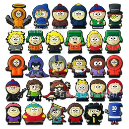 Anime charms wholesale south park 46 colors childhood memories funny gift cartoon charms shoe accessories pvc decoration buckle soft rubber clog charms