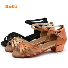 Scarpe bambini che ballano scarpe per bambini bambini salsa latina tango sala da ballo scarpe da ballo 3cm basse ragazze femminili zapatos baile mujer latino 2640