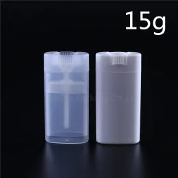 Flaskor 8 st läppbalsambehållare cirka 15 ml plastflaskor tomma diy ovala läppbalsamrör deodorant klar vit 15g läppstift rör