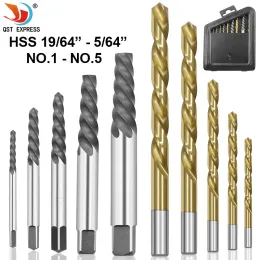 Boren 10pcs/set Steel Damaged Broken Screws Extractor Drill Bits Removal Tool Damaged Bolts Screws Remover Speed Out Screw Drivers