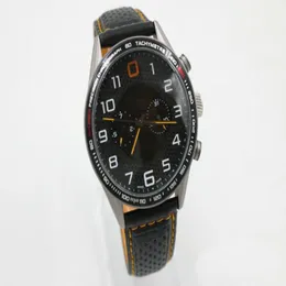 Высококачественные мужские автоматические механические часы mp4 12c, черный трехцветный циферблат из нержавеющей стали, кожаный ремешок 45 мм225B