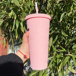 Кружки двухслойные пластиковые чашки креативная мода американский кактус матовая поверхность большая емкость дуриан