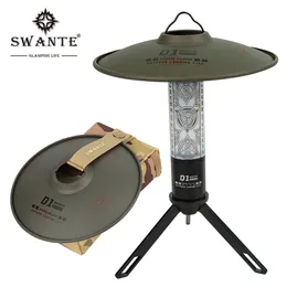 Swante Kamp Çubuğu Lantern Dış Mekan Yürüyüş Çok Fonksiyonlu Işık 2600mAH 6 Aydınlatma Modelleri El feneri Led Kamp Çadır Işık 240407
