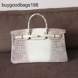 Designer Bag Himalayans Handbags Genuine Leather Women Real Crocodile Skin Nile Fashion Handbag White Large Capacity Classical La