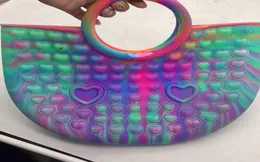 borsa sensoriale giocattoli agitati borsa in gomma siliconica borse tote bolle a forma di cuore palla che schiocca dita divertente gioco puzzle sollievo dallo stress8593669