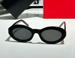Oval Sunglasses M136 Black Dark Grey Lenses Women Summer Sunnies Sonnenbrille Fashion Shades UV400 Eyewear