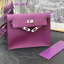 Una borsa kelyys Dance High end Fantasy Purple Swift Head Layer Pelle bovina Zaino piccolo quadrato casual con una spalla