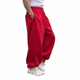 Premium hiphop harem joggers män casual lös baggy sweatpants steretwear byxor breda ben överdimensionerade spårkläder 49le#