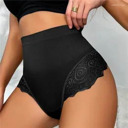 Calcinha feminina sexy renda moldar para mulheres cintura alta barriga apertando shapewear briefs emagrecimento shorts de segurança bulifter