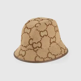 CUCCI BULKET HAT luksusowy projektant dla mężczyzn i kobiet klasyczny duży logo płótno czapka wiadra