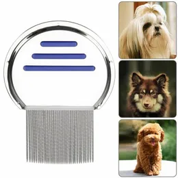 Grooming Terminator Dog Lice Comb Professional Stainless Steel Louse Effectively Get Rid for Head Lices Treatment Hair Removes Nits 3 Colors S