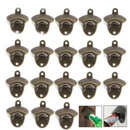 Openers 20pcs Pack Retro Beer Opener Zinc Alloy Kitchen Wall Mounted Rustic Wine Bottle Opener Vintage Home Party Supplies for Kitchen