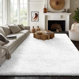 카펫 Ophanie 8x10 거실 크림을위한 흰색 지역 깔개 대형 쇼그 침실 카펫 큰 실내 두꺼운 부드러운 보육 깔개 아이보리