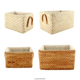 BINS Simple Design Straw Storage Box Rectangular Clothing Basket Home Sundry Collection Case Multifunktion Holder Organizer Wholesale